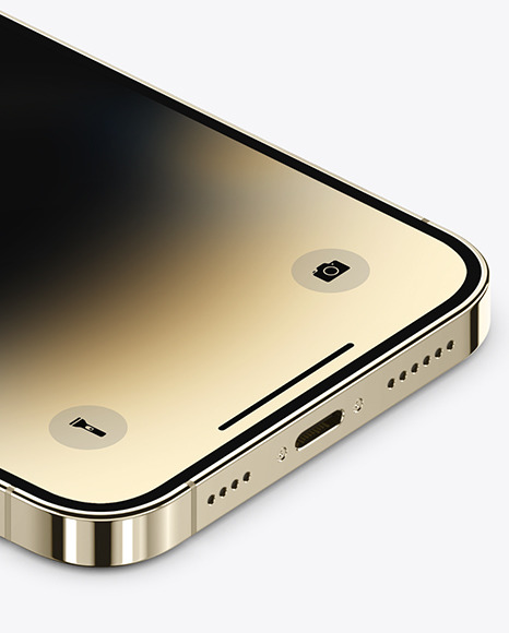 iPhone 14 Pro Max Gold Mockup