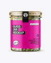 Clear Glass Jar with Capers Mockup