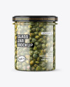 Clear Glass Jar with Capers Mockup