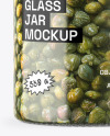 Clear Glass Jar with Capers Mockup