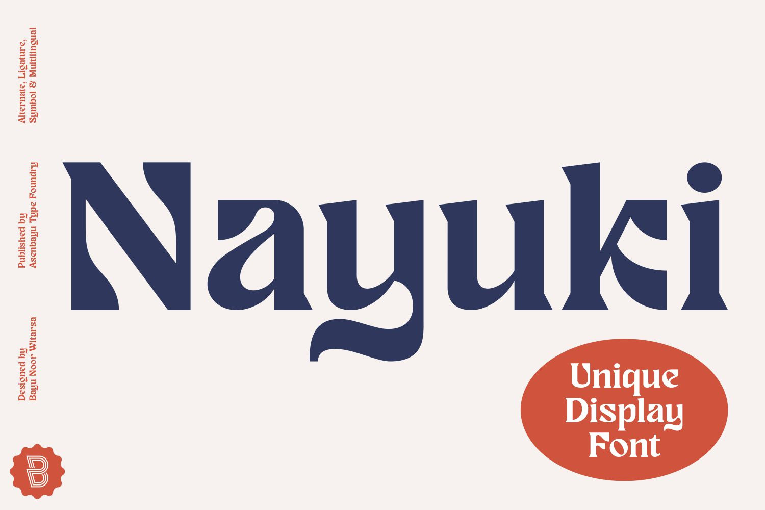 Nayuki - Unique Display Font Nayuki - Unique Display Font