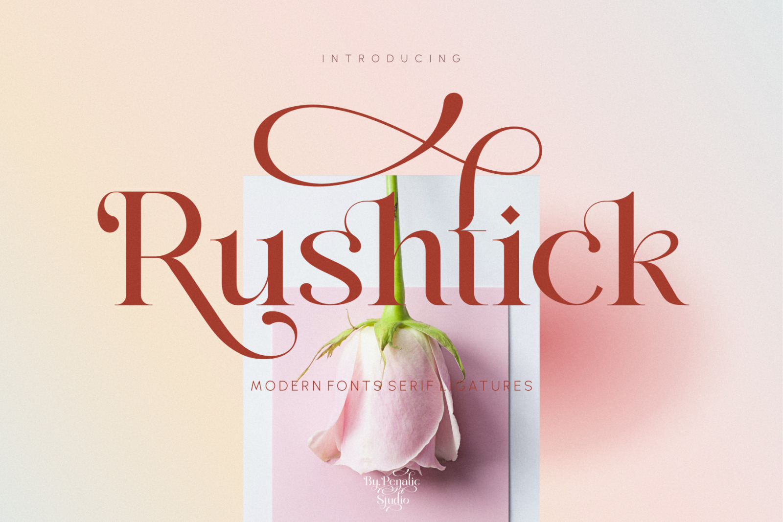 Rushtick _ Modern serif ligature font