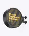 Plastic Round Signboard Mockup