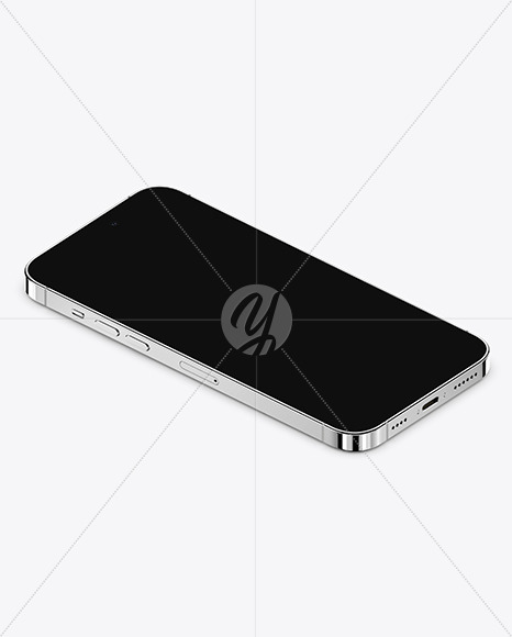 iPhone 14 Pro Max Silver Mockup