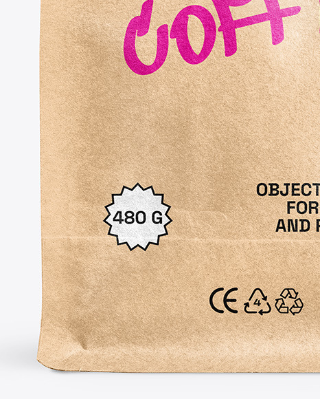 Kraft Paper Coffee Bag Mockup