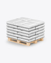 Metallized Paper Bags On a Pallet Mockup