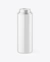 Glossy Can Cooler With Matte Metallic Can Mockup