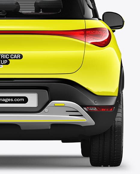 Electric Car Mockup - Back View