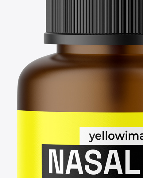 Forsted Amber Glass Nasal Spray Bottle Mockup