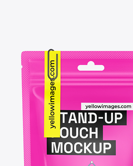 Glossy Stand up Pouch Mockup