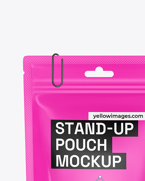 Glossy Stand up Pouch Mockup