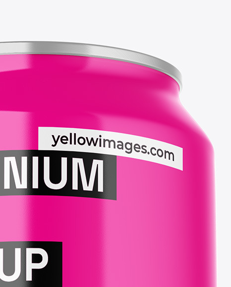 Aluminium Can With Glossy Finish Mockup