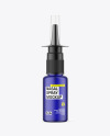 Frosted Colored Glass Nasal Spray Bottle Mockup