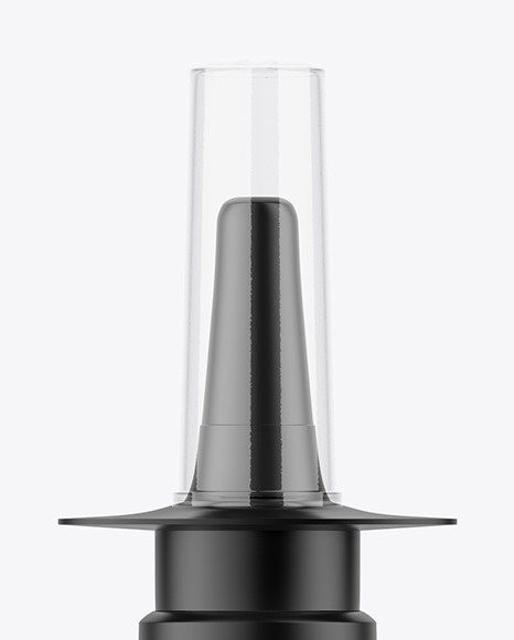 Frosted Colored Glass Nasal Spray Bottle Mockup