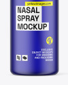 Frosted Colored Glass Nasal Spray Bottle Mockup