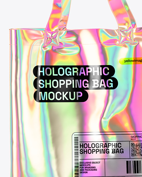 Holographic Shopping Bag Mockup