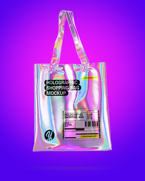 Holographic Shopping Bag Mockup