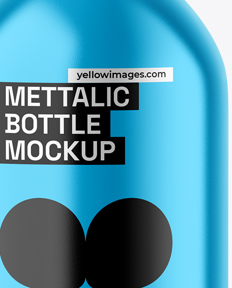 Metallic Bottle W/ Pump Dispenser Mockup