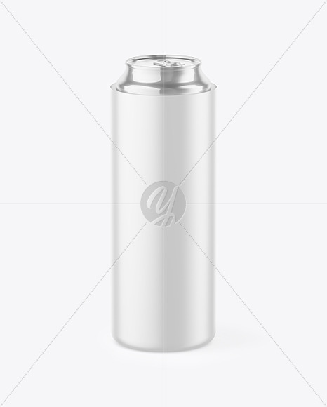 Matte Can Cooler With Glossy Metallic Can Mockup