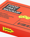 Empty Metallic Food Tray Mockup