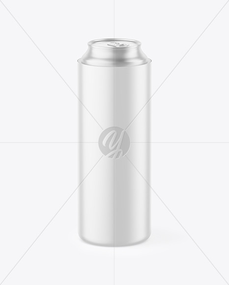 Matte Can Cooler With Matte Metallic Can Mockup