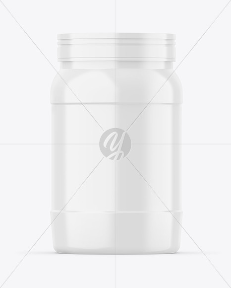 Glossy Plastic Jar Mockup