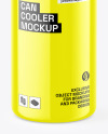 Glossy Can Cooler With Glossy Can Mockup