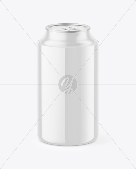 Glossy Can Cooler With Matte Can Mockup