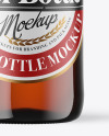 Amber Glass Beer Bottle Mockup