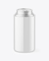 Glossy Can Cooler With Matte Metallic Can Mockup