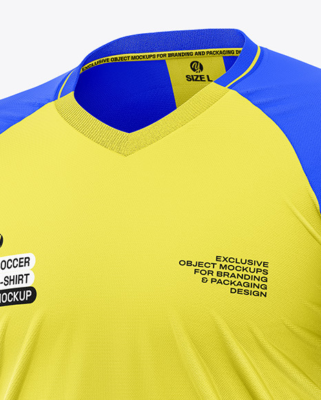 Soccer T-Shirt Mockup - Half Side View