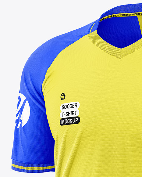 Soccer T-Shirt Mockup - Half Side View