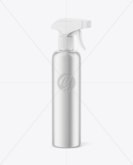 Metallized Plastic Spray Bottle w/ Trigger Mockup