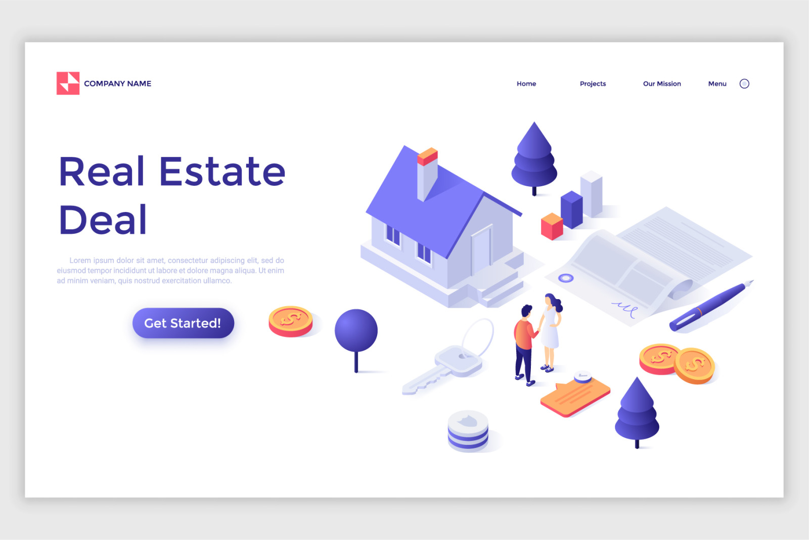 11 Isometric Templates. Real Estate &amp; Investment