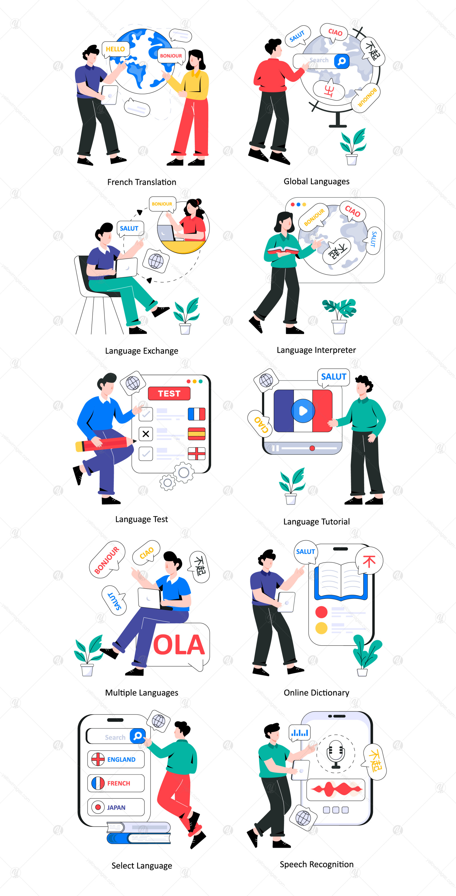 35 Foreign Language illustrations 35 Foreign Language illustrations