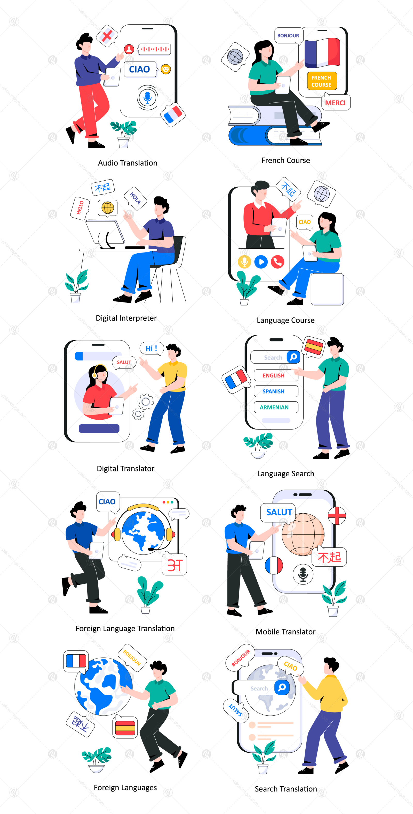 35 Foreign Language illustrations 35 Foreign Language illustrations