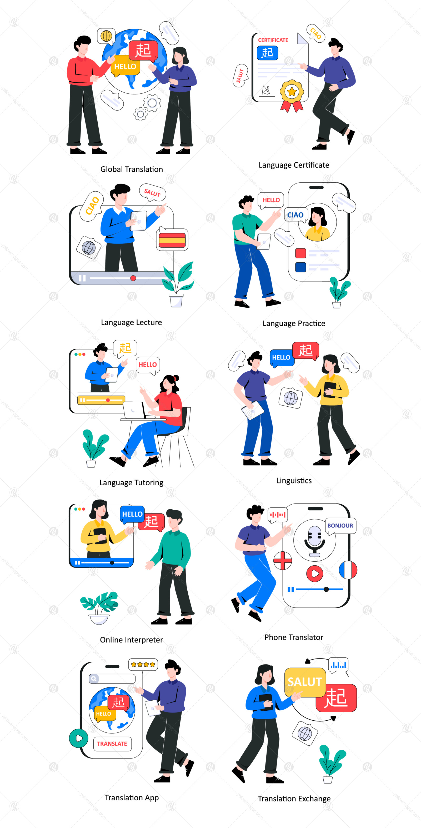 35 Foreign Language illustrations 35 Foreign Language illustrations