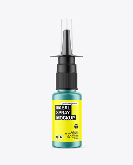 Metallic Nasal Spray Bottle Mockup