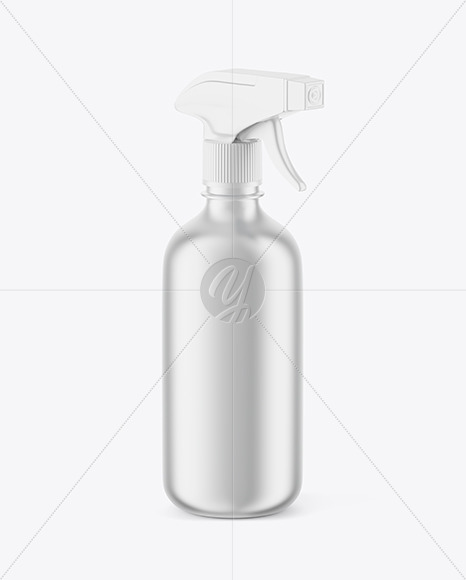 Metallic Cosmetic Spray Bottle Mockup