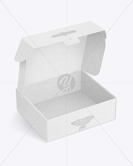 Opened Kraft Mailing Box Mockup