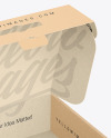 Opened Kraft Mailing Box Mockup