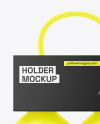 Paper Holder W/ Matte Bottles Mockup