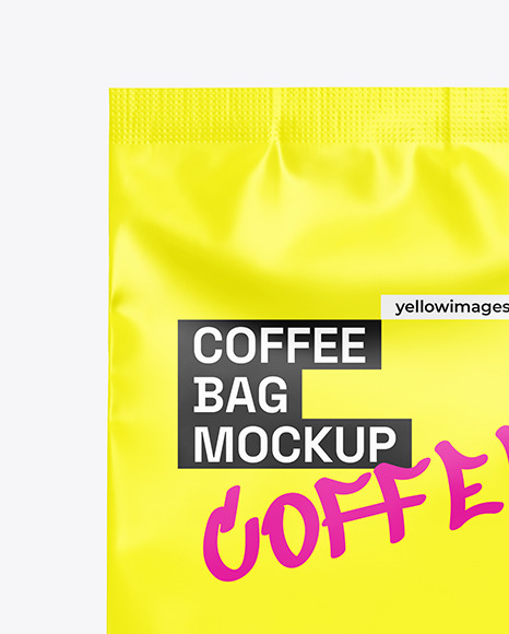 Matte Coffee Bag with Cup Mockup