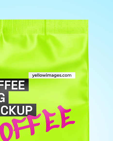 Matte Coffee Bag with Cup Mockup