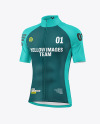 Men's Short Sleeve Cycling Jersey Mockup - Half Side View