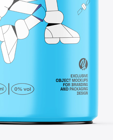 Glossy Drink Can Mockup