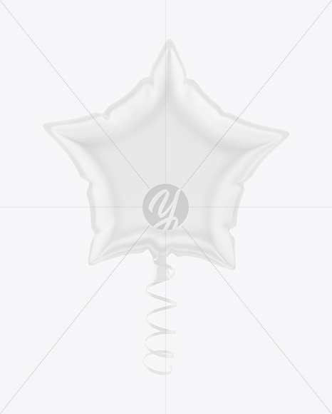 Matte Star Balloon Mockup