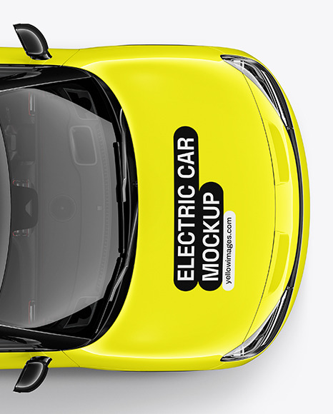 Electric Car Mockup - Top View