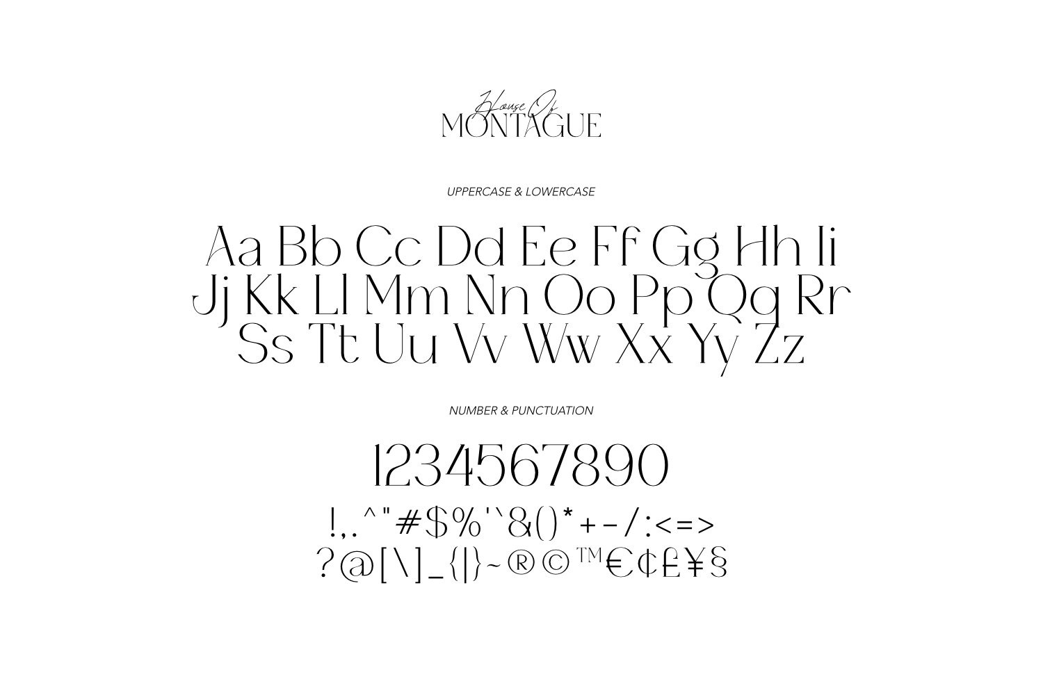 House of Montague - Classic Font Duo House of Montague - Classic Font Duo