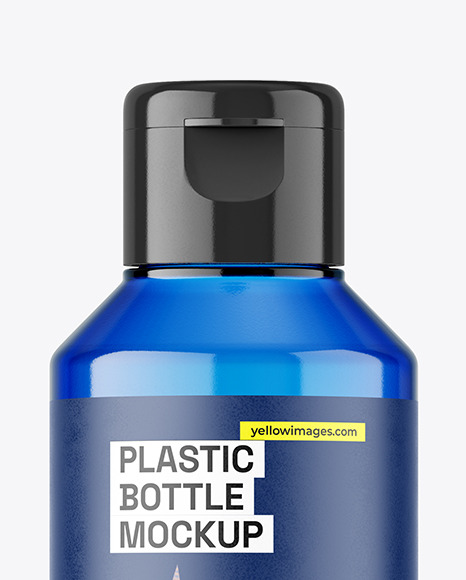 Blue Plastic Bottle Mockup